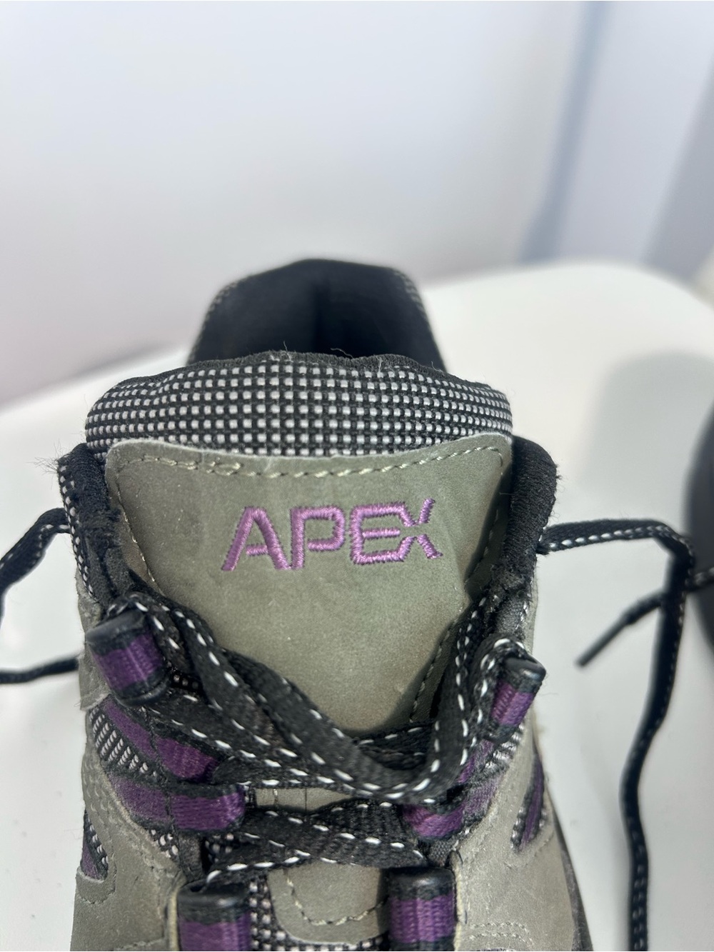 Apex Women’s Gray Purple Trail Walking Sneakers Shoes Size 8 - Picture 6 of 9